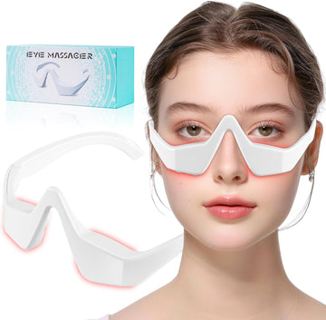 Eye Red Light Therapy Glasses, Red Light Therapy Device Microcurrent Eye Massager, Botanique Paris Eyes Bag Remover for Reduce Dark Circles